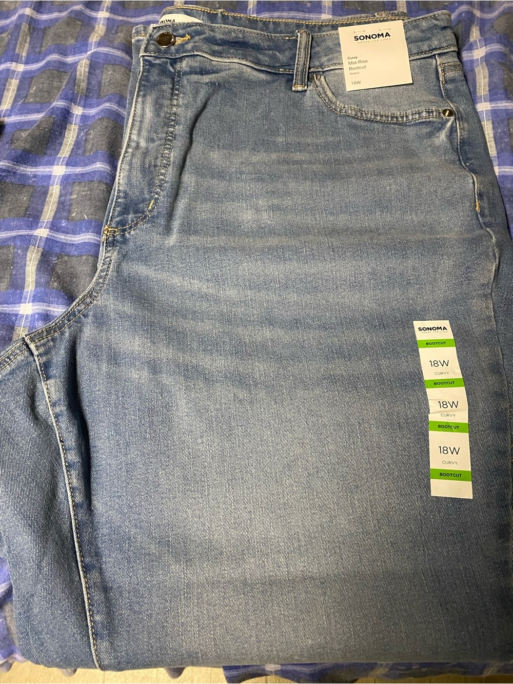 Sonoma Curvy Bootcut  women’s Jeans in Light Blue